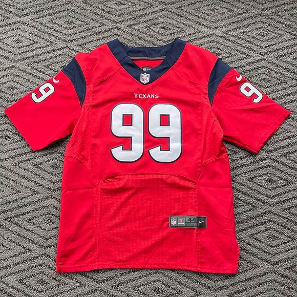 Mens Nike On Field Houston Texans JJ Watt Red Football Stitched Jersey Size 44 - Picture 5 of 6